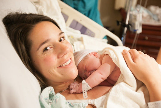 Woman with newborn baby