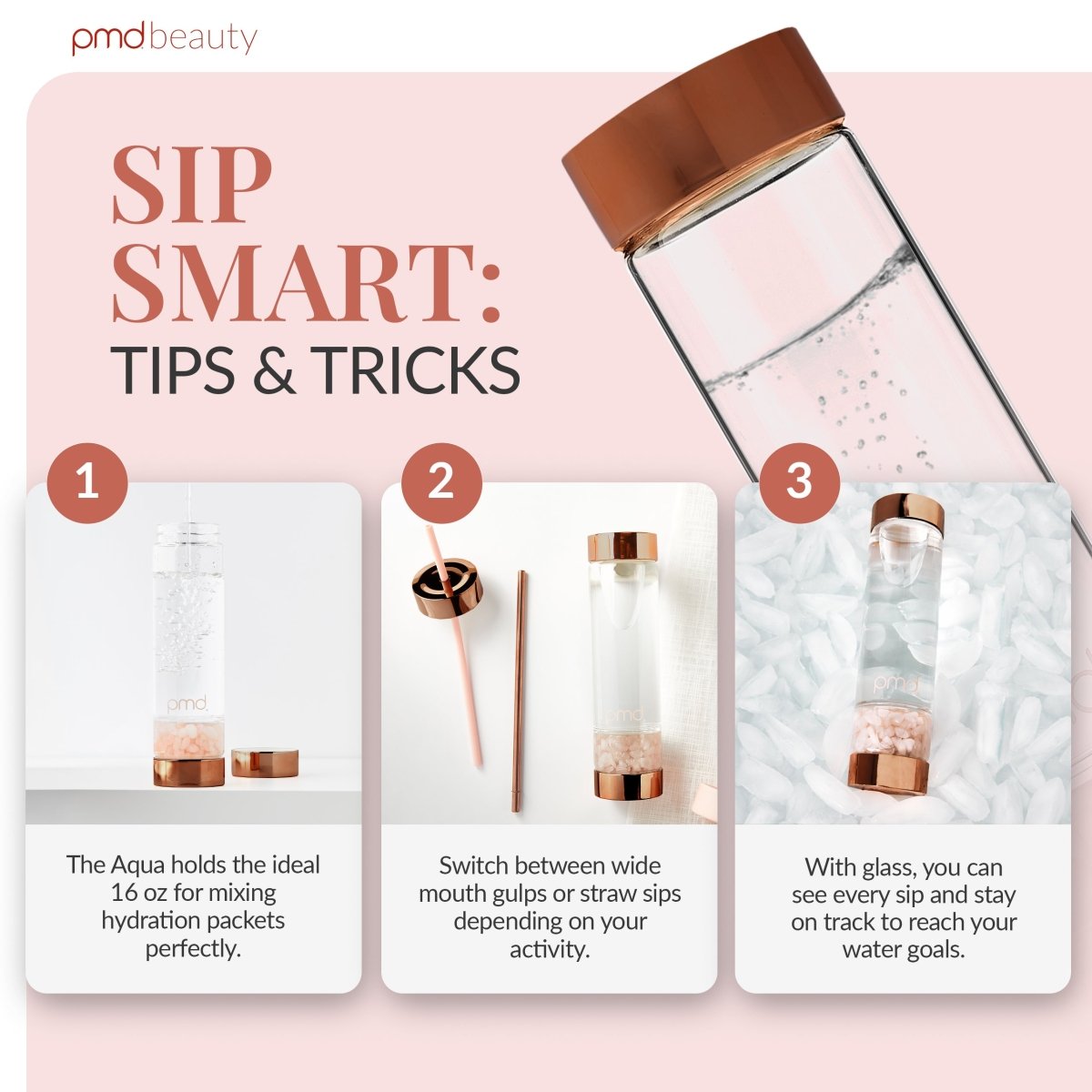 PMD Aqua Water Bottle with Accessories